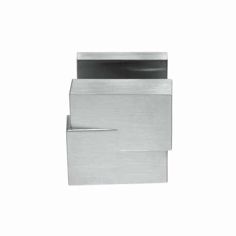 Дверная ручка Colombo Design CUT MS 15 хром матовый в комплекте с накладками под ключ для межкомнатных дверей