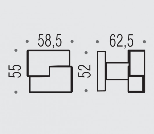 Дверная ручка Colombo Design CUT MS 15 хром матовый в комплекте с накладками под ключ для межкомнатных дверей