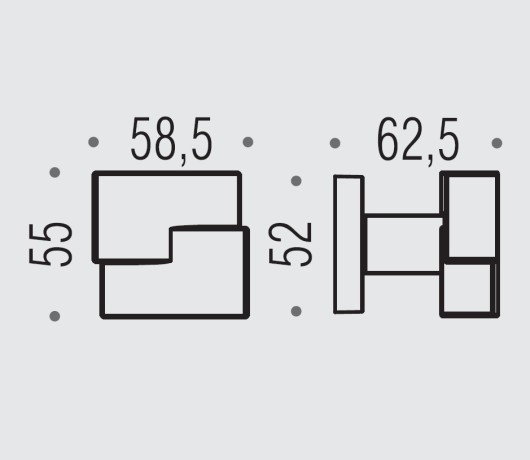 Дверная ручка Colombo Design CUT MS 15 хром в комплекте с накладками под ключ для межкомнатных дверей