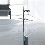 Стойка COLOMBO DESIGN PLANETS B9833 напольная с полотенцедержателем с мыльницей с держателем туалетной бумаги и с ершиком цвет хром