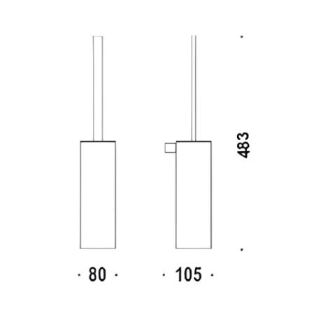 Ершик COLOMBO DESIGN DOMINO B3407 настенный цвет хром