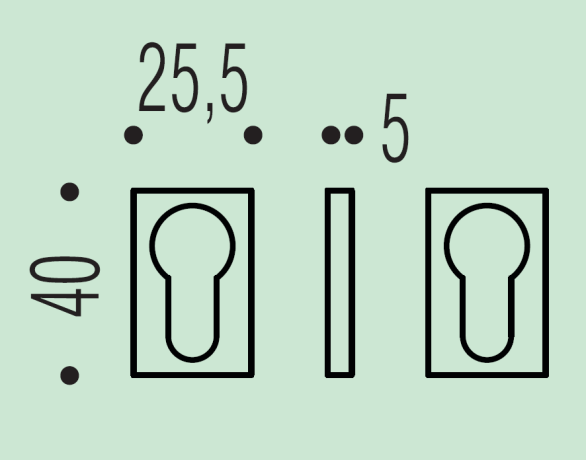 Накладка под цилиндр Colombo Design Rosetta ZE23/0 2 шт графит матовый