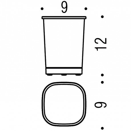 Стакан COLOMBO DESIGN ALIZE B2541 настольный цвет хром