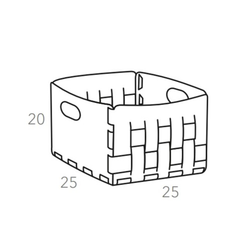 Корзинка COLOMBO DESIGN ADJ 1044.04/06 настольная напольная цвет капучино/шоколад