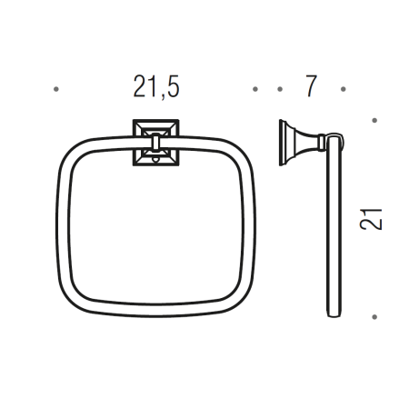 Полотенцедержатель COLOMBO DESIGN PORTOFINO B3231 кольцо цвет хром