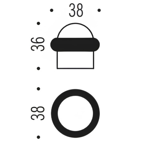 Ограничитель дверной Colombo Design CD112 белый матовый