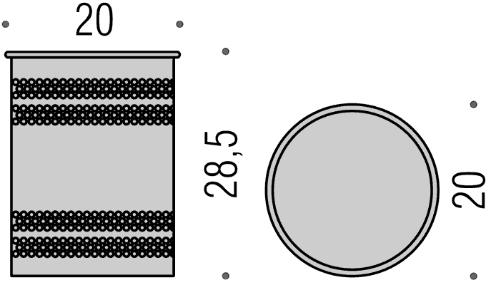Ведро COLOMBO DESIGN CONTRACT B9964 напольное без крышки цвет нержавеющая сталь
