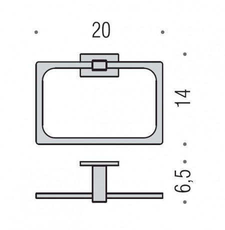 Полотенцедержатель COLOMBO DESIGN LOOK B1631 кольцо цвет хром
