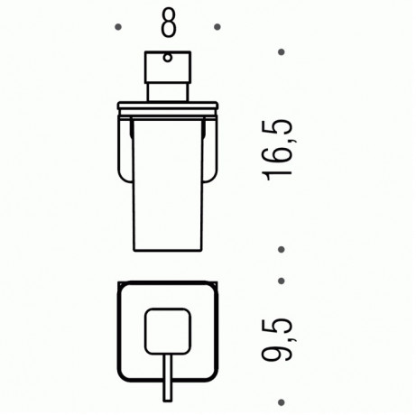 Дозатор COLOMBO DESIGN OVER B9328 настенный цвет нержавеющая сталь