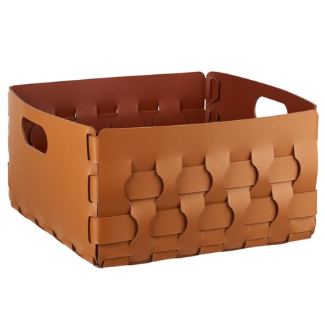 Корзинка COLOMBO DESIGN ADJ 2045.09/30 настольная напольная цвет коньяк/бордо