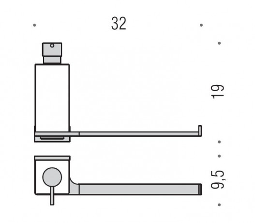 Полотенцедержатель с дозатором COLOMBO DESIGN LOOK B1674 настенный цвет хром