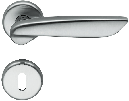 Дверная ручка Colombo Design DAYTONA PF11R хром матовый в комплекте с накладками под ключ для межкомнатных дверей