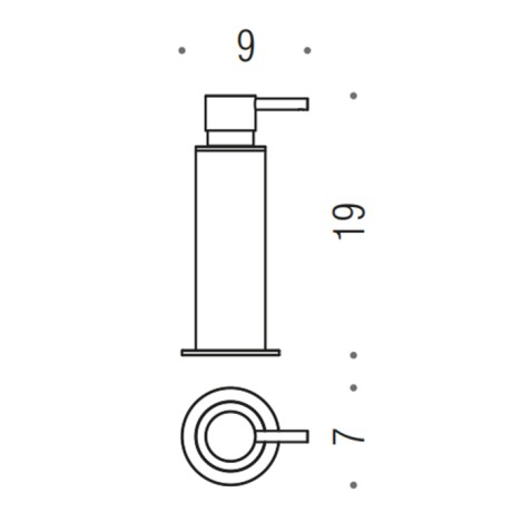 Дозатор COLOMBO DESIGN MINI B9342.GM настенный цвет графит матовый