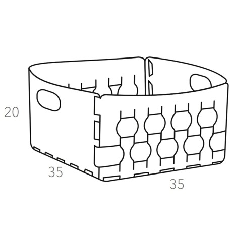 Корзинка COLOMBO DESIGN ADJ 2045.04/06 настольная напольная цвет капучино/шоколад