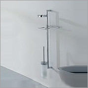 Стойка COLOMBO DESIGN PLANETS B9822 настенная с полотенцедержателем с мыльницей с держателем туалетной бумаги и с ершиком цвет хром