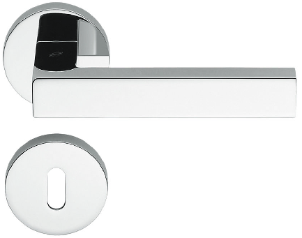 Дверная ручка Colombo Design ELLE BD11R хром в комплекте с накладками под ключ для межкомнатных дверей