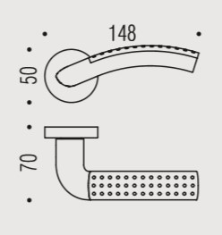 Дверная ручка Colombo Design MILLA LC41RSB золото/золото матовое