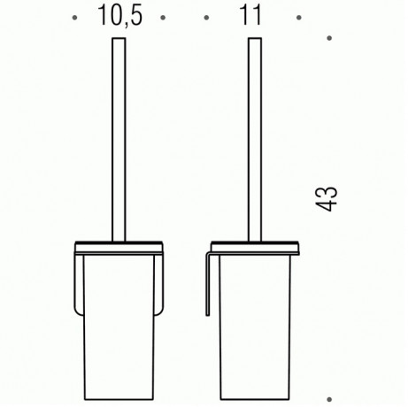 Ершик COLOMBO DESIGN OVER B7007 настенный цвет нержавеющая сталь