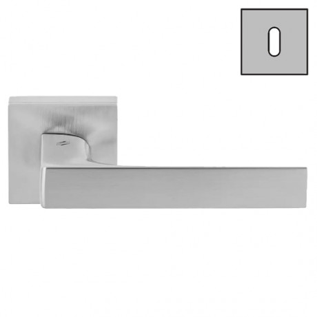 Дверная ручка Colombo Design ROBOCINQUE S ID71R хром матовый в комплекте с накладками под ключ для межкомнатных дверей