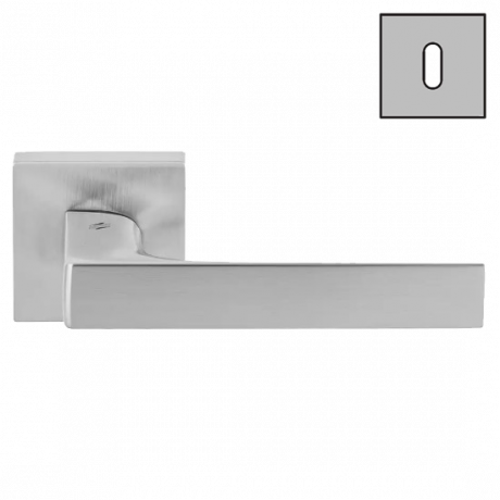 Дверная ручка Colombo Design ROBOCINQUE S ID71R хром матовый в комплекте с накладками под ключ для межкомнатных дверей