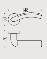 Дверная ручка Colombo Design MILLA LC31RSB хром/хром матовый