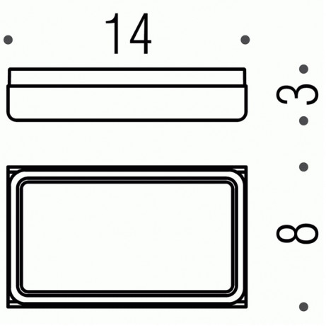 Мыльница COLOMBO DESIGN OVER B7040 настольная цвет нержавеющая сталь