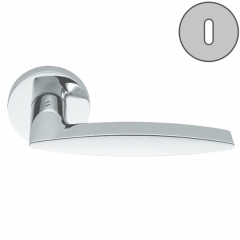 Дверная ручка Colombo Design GAIA GR11R хром матовый в комплекте с накладками под ключ для межкомнатных дверей