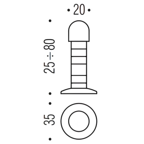Ограничитель дверной Colombo Design CD312 хром матовый