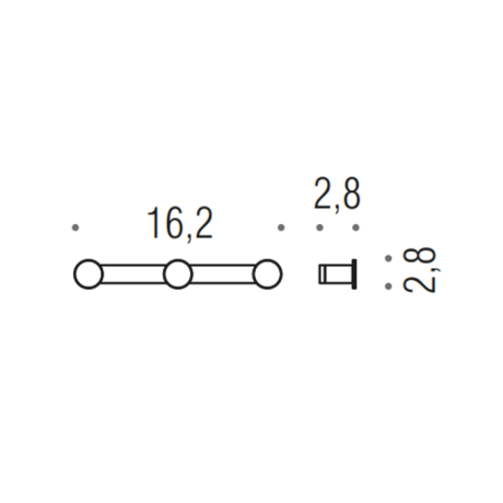 Крючок COLOMBO DESIGN MINI CD117.OM тройной цвет золото матовое