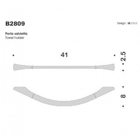 Полотенцедержатель COLOMBO DESIGN LAND B2809 широкий цвет хром