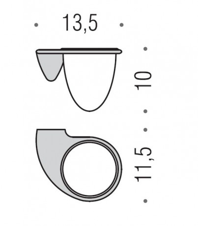 Стакан COLOMBO DESIGN KHALA B1802 настенный цвет хром