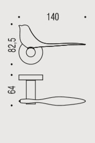 Дверная ручка Colombo Design TWITTY TK11RSB хром матовый