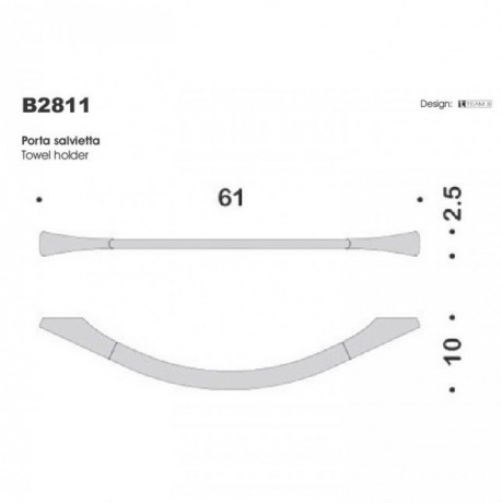 Полотенцедержатель COLOMBO DESIGN LAND B2811 широкий цвет хром