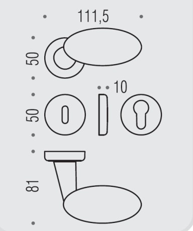 Дверная ручка Colombo Design ROBOT CD75RSB хром