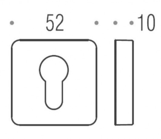Накладка под цилиндр Colombo Design Rosetta PT13 хром матовый