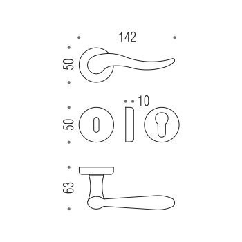 Дверная ручка Colombo Design PETER ID11RSB золото