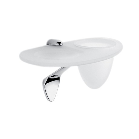 Стакан с мыльницей COLOMBO DESIGN KHALA B1804 настенный цвет хром