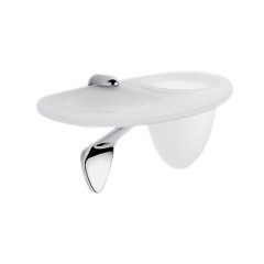 Стакан с мыльницей COLOMBO DESIGN KHALA B1804 настенный цвет хром