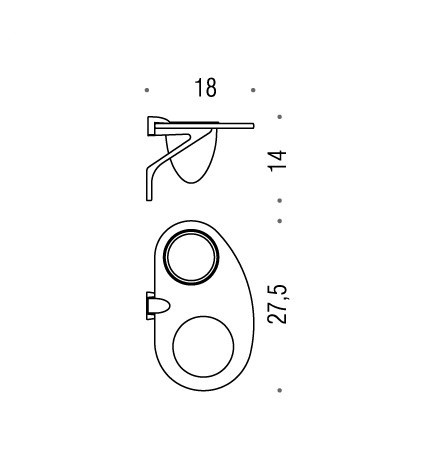 Стакан с мыльницей COLOMBO DESIGN KHALA B1804 настенный цвет хром