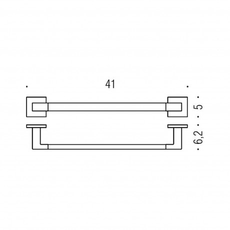 Полотенцедержатель COLOMBO DESIGN BASICQ B3709 широкий цвет хром