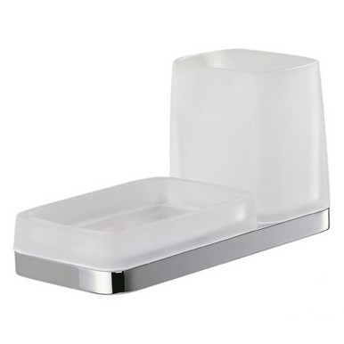 Стакан с мыльницей COLOMBO DESIGN TIME W4272 настенный цвет хром