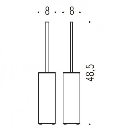 Ершик COLOMBO DESIGN LOOK B1626 напольный цвет хром