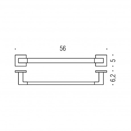 Полотенцедержатель COLOMBO DESIGN BASICQ B3710 широкий цвет хром