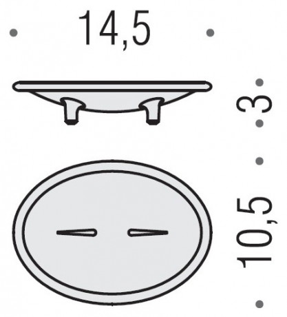 Мыльница COLOMBO DESIGN KHALA B1840 настольная цвет хром