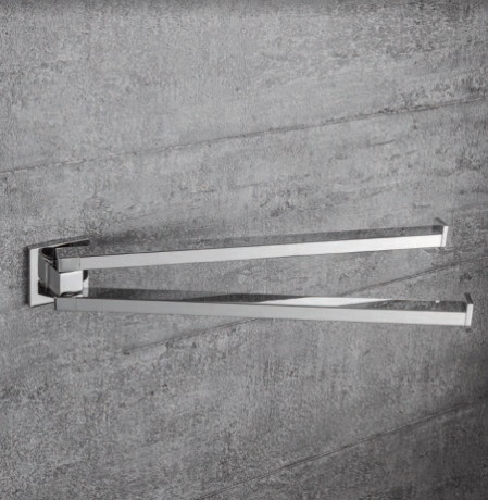 Полотенцедержатель COLOMBO DESIGN BASICQ B3712 двойной цвет хром