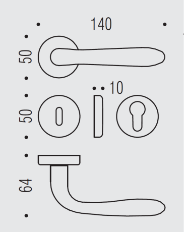 Дверная ручка Colombo Design ROBOT CD41RSB хром матовый