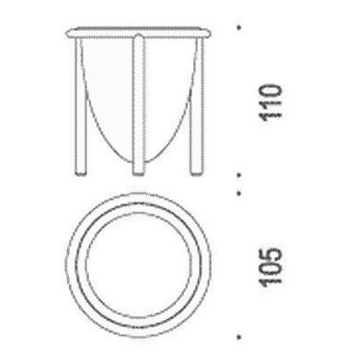 Стакан COLOMBO DESIGN KHALA B1841 настольный цвет хром