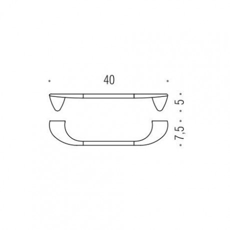 Полотенцедержатель COLOMBO DESIGN KHALA B1809 широкий цвет хром