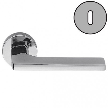 Дверная ручка Colombo Design GIRA JM11R хром в комплекте с накладками под ключ для межкомнатных дверей