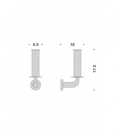 Держатель запасного рулона бумаги COLOMBO DESIGN BASIC B2790 настенный цвет хром